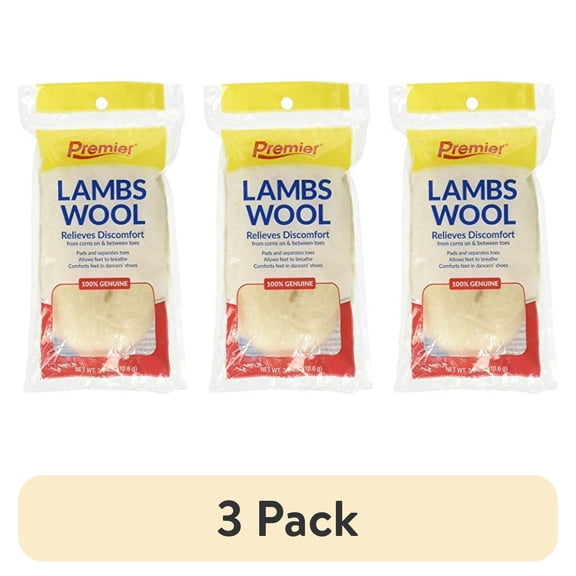 (3 pack) Premier Lambs Wool 3/8 oz
