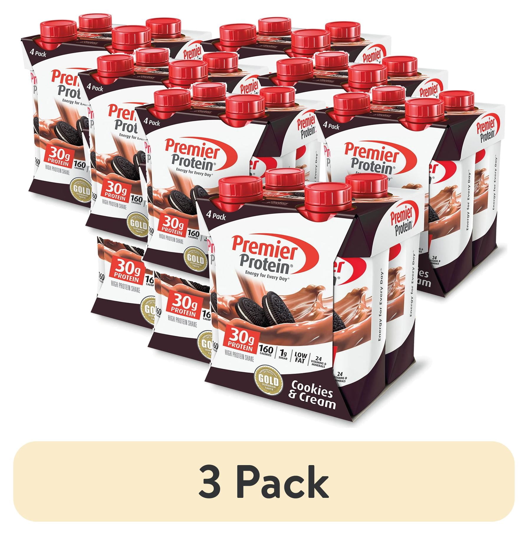 (3 pack) Premier Protein Shake, Cookies & Cream, 30g Protein, 11 fl oz ...