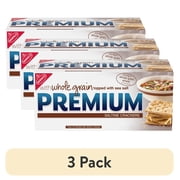 (3 pack) Premium Saltine Crackers, with Whole Grain Wheat, Lunch Snacks, 1.06 lb