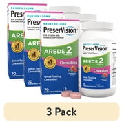 3 pack PreserVision AREDS 2 Eye Vitamins & Mineral with Lutein & Zeaxanthin, Chewables, 70Count