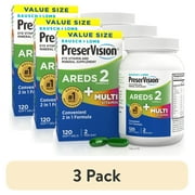 3 pack PreserVision AREDS 2 Eye Vitamins and Multi Vitamins with Lutein and Zeaxanthin Softgels, 120 Count