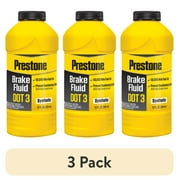 (3 pack) Prestone Synthetic Hi Temp DOT 3 Brake Fluid, 12OZ