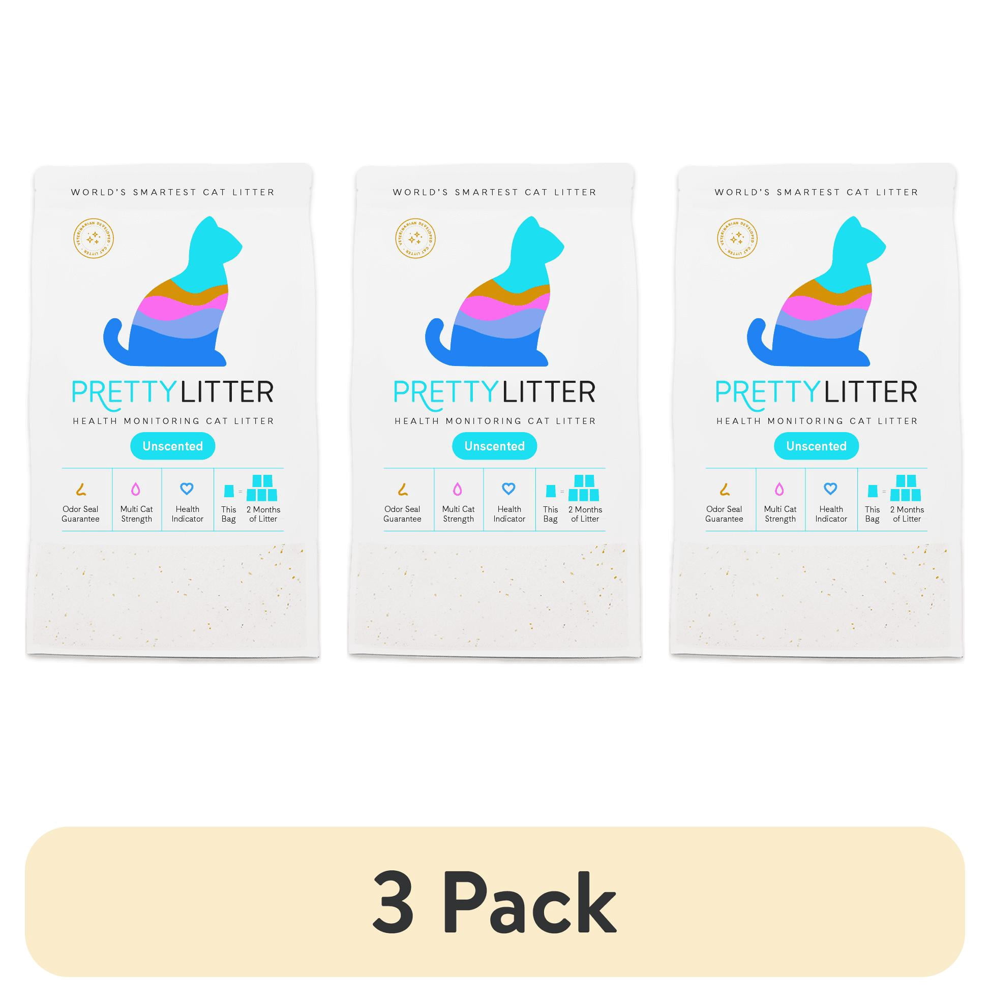 (3 pack) PrettyLitter Cat Litter - 8 lb Health Monitoring Cat Litter