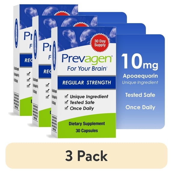 (3 pack) Prevagen Regular Strength Capsules, 30 Count