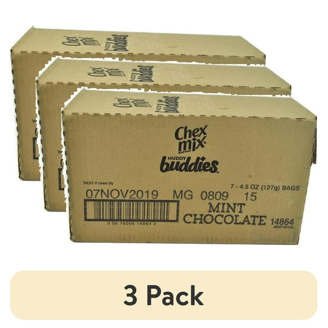 (3 pack) (Price/CASE)Chex Mix 16000-14864 Chex Mix(R) Muddy Buddies 4.5 oz Mint Chocolate 7 Ct
