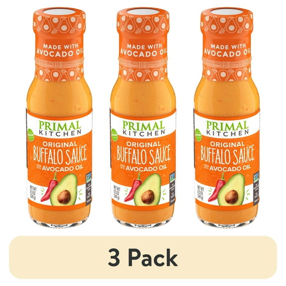(3 pack) Primal Kitchen Original Buffalo Sauce 8.5 oz Bottle