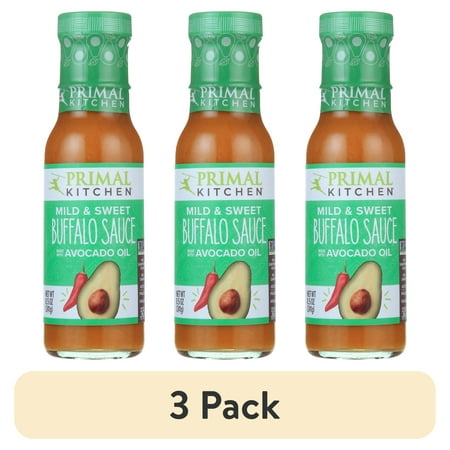 (3 pack) Primal Kitchen Mild and Sweet Buffalo Sauce, 8.5 oz