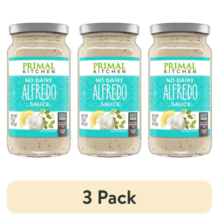 3 pack) Primal Kitchen No Dairy Alfredo Sauce 15 oz - Walmart.com
