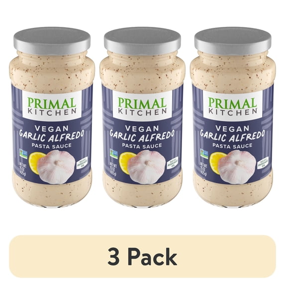 (3 pack) Primal Kitchen No Dairy Garlic Alfredo Sauce 15 oz