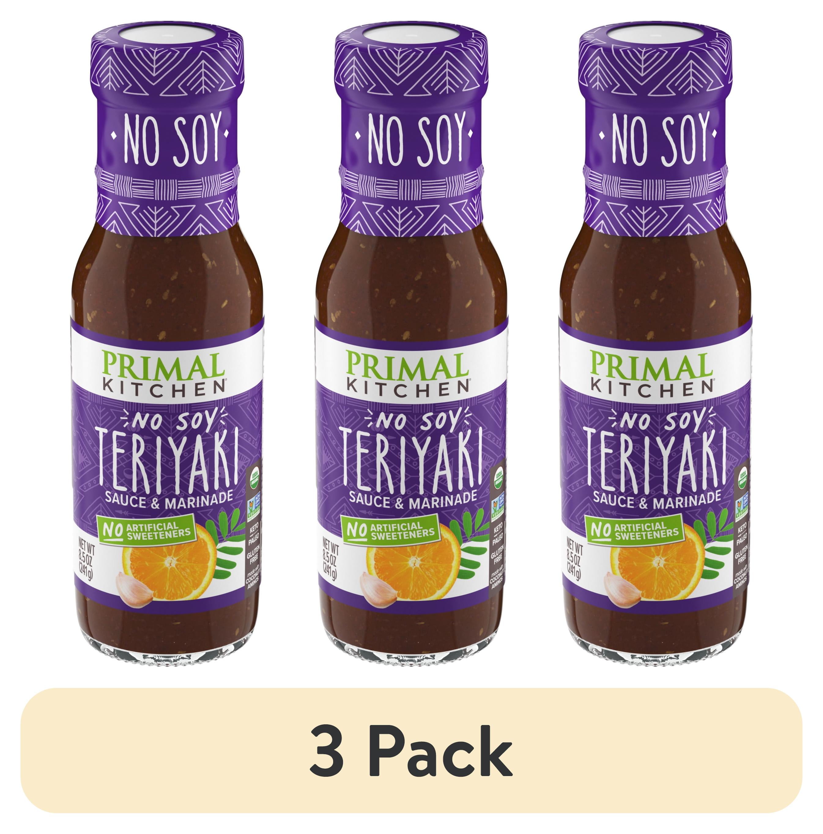 (3 pack) Primal Kitchen No Soy Organic Teriyaki Sauce & Marinade 8.5 oz