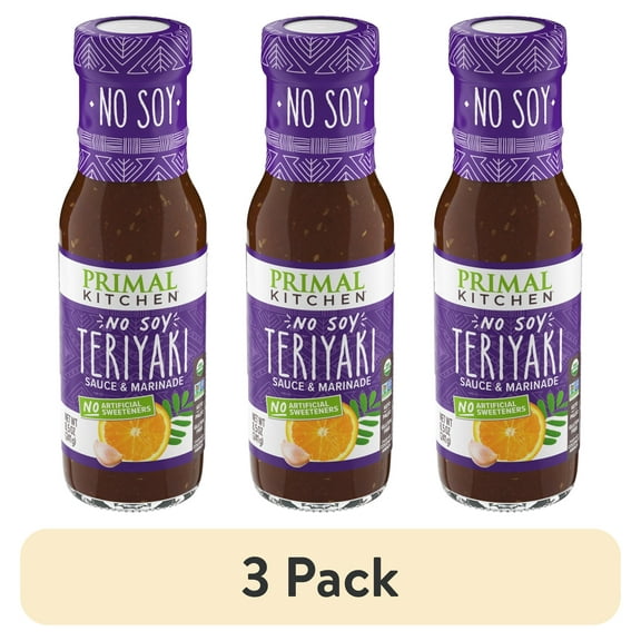 (3 pack) Primal Kitchen No Soy Organic Teriyaki Sauce & Marinade 8.5 oz