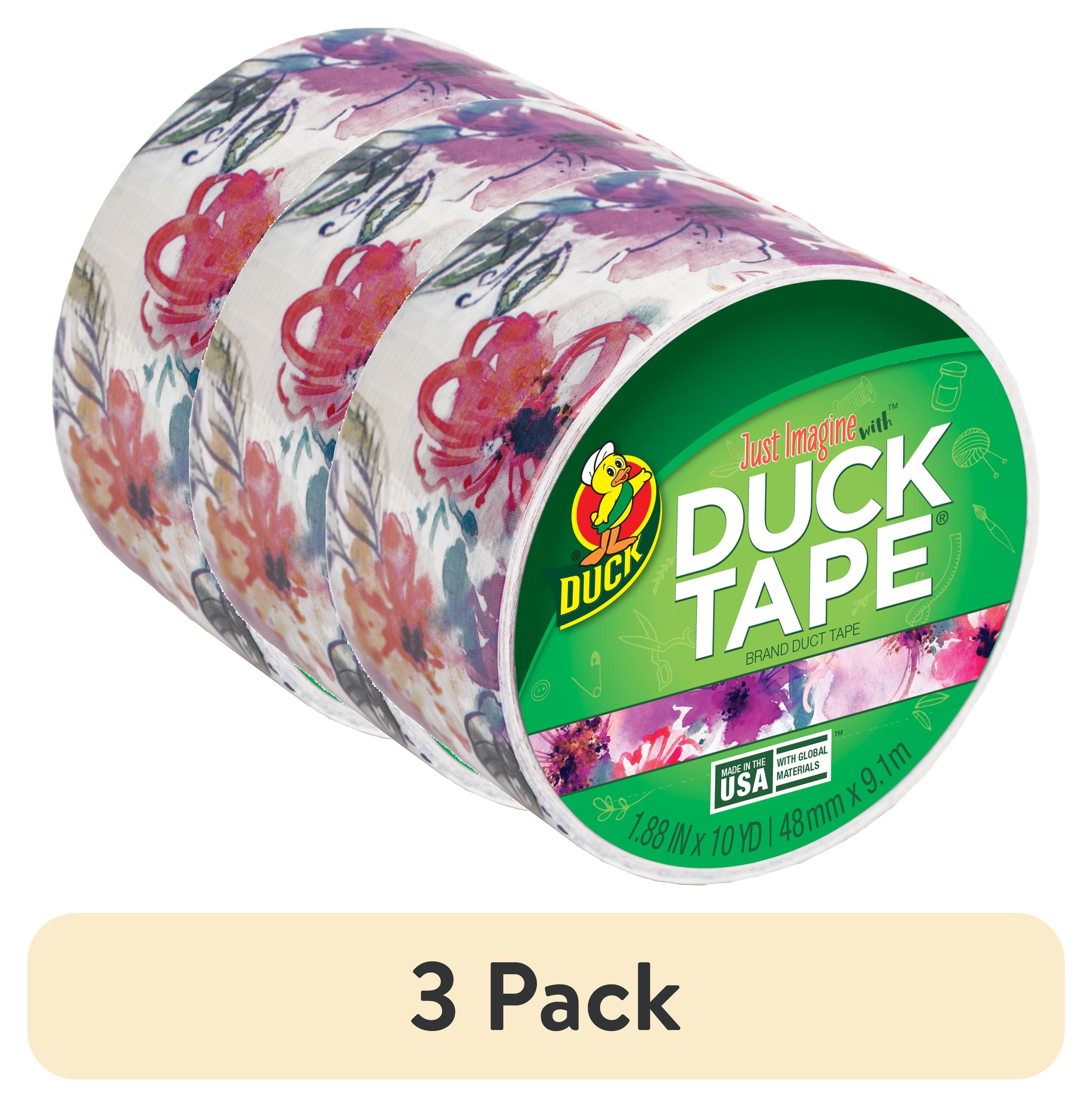 (3 pack) Duck Brand Floral Watercolor Duct Tape, 1 Each
