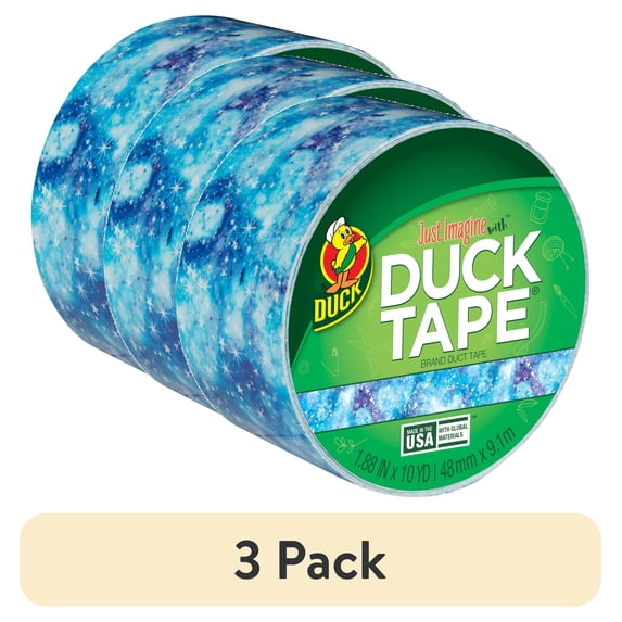 (3 pack) Printed Duck Tape Brand Duct Tape - Starry Galaxy 10 Yards