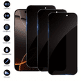 thumbnail image 1 of 3-pack, Privacy Screen Protector for iPhone 11/12/13/14/15/16 Pro Max Plus, Anti-peep Tempered Glass, 28 °   Viewing Angle, Anti-scratch, Anti-fingerprint, 9H Hardness, Easy to Install, 1 of 5