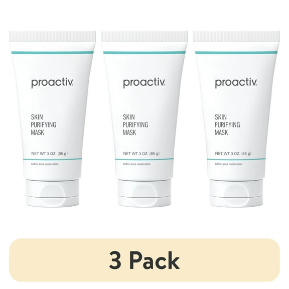 (3 pack) Proactiv Skin Purifying Acne Face Mask and Spot Treatment, Detoxifying Facial Mask with 6% Sulfur, 90-Day Supply, 3 Oz