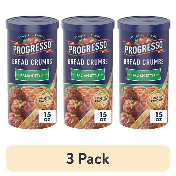 (3 pack) Progresso Italian Style Bread Crumbs Canister (15 oz)