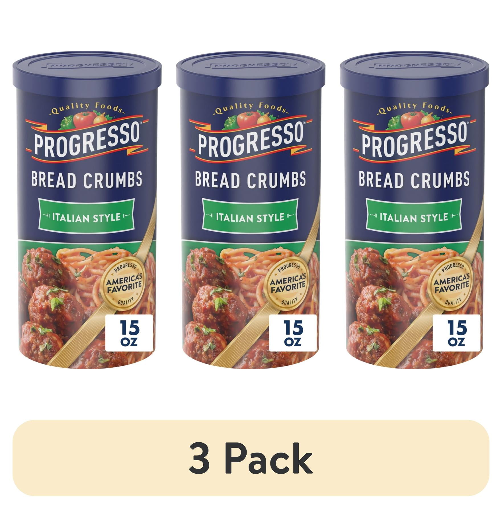 (3 pack) Progresso Bread Crumbs, Italian Style, Cooking Ingredient, 15 oz