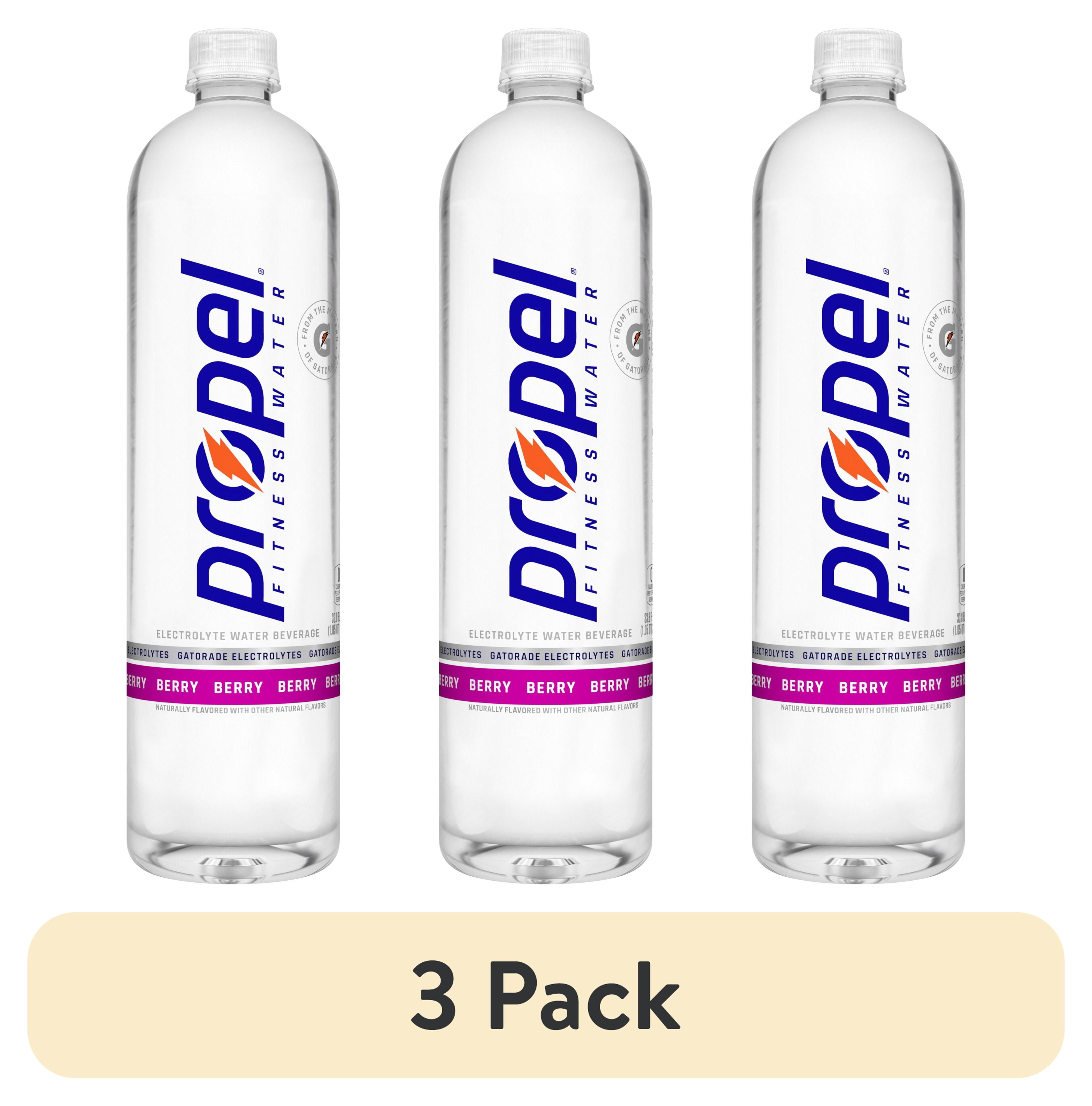 (3 pack) Propel Fitness Berry Flavored Electrolyte Water Beverage, 33.8 fl oz Bottle