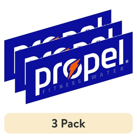 (3 pack) Propel Electrolyte Enhanced Water Drink Mix Powder Packets, Lemon, Zero Calorie & Zero Sugar Hydration with Electrolytes and Vitamins C & E, (10 Packets)