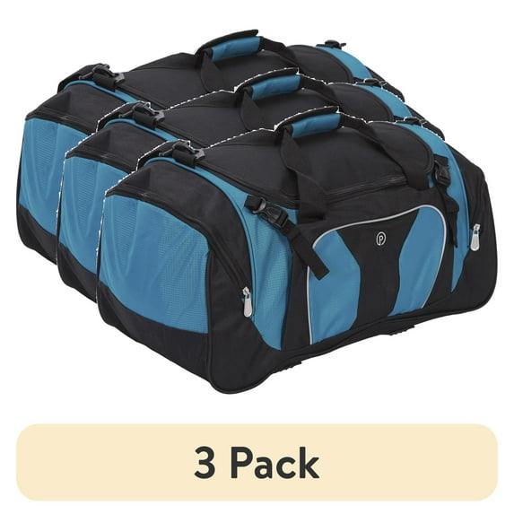 (3 pack) Protege 22" Small Travel Duffel Bag, Aqua