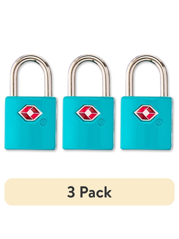 (3 pack) Protg Key Luggage Lock Set of 2 in Blue Atoll