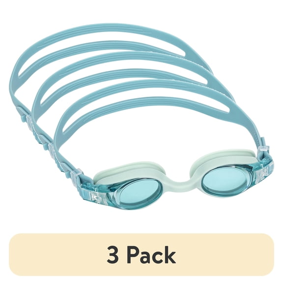 (3 pack) Puddle Jumper Child Swim Goggles, Green, Non-Latex and Non-PVC, Kids Ages 3+
