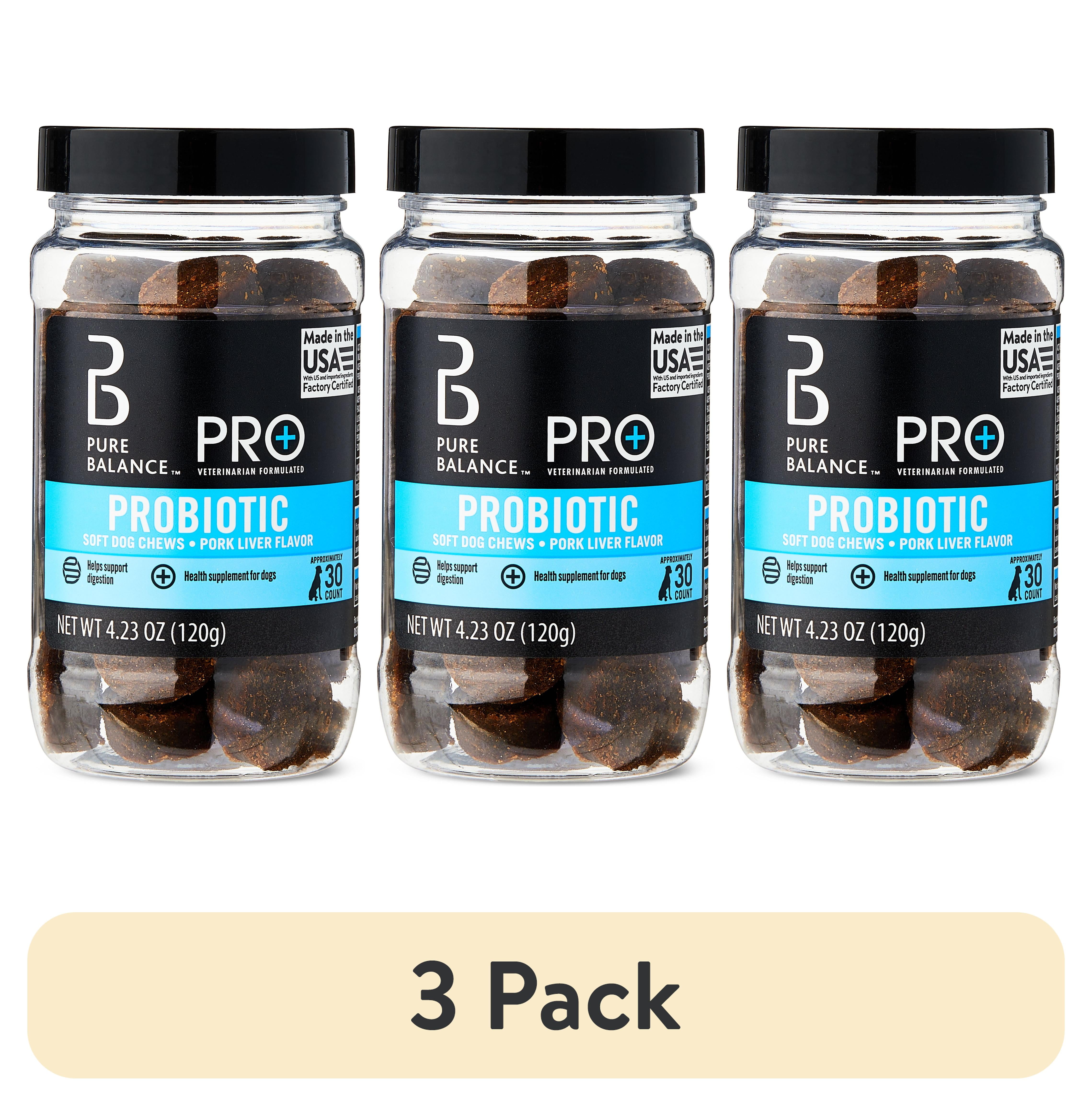 (3 pack) Pure Balance Pro+ Probiotic, Digestion Support, Dog Soft Chews, 30 Count