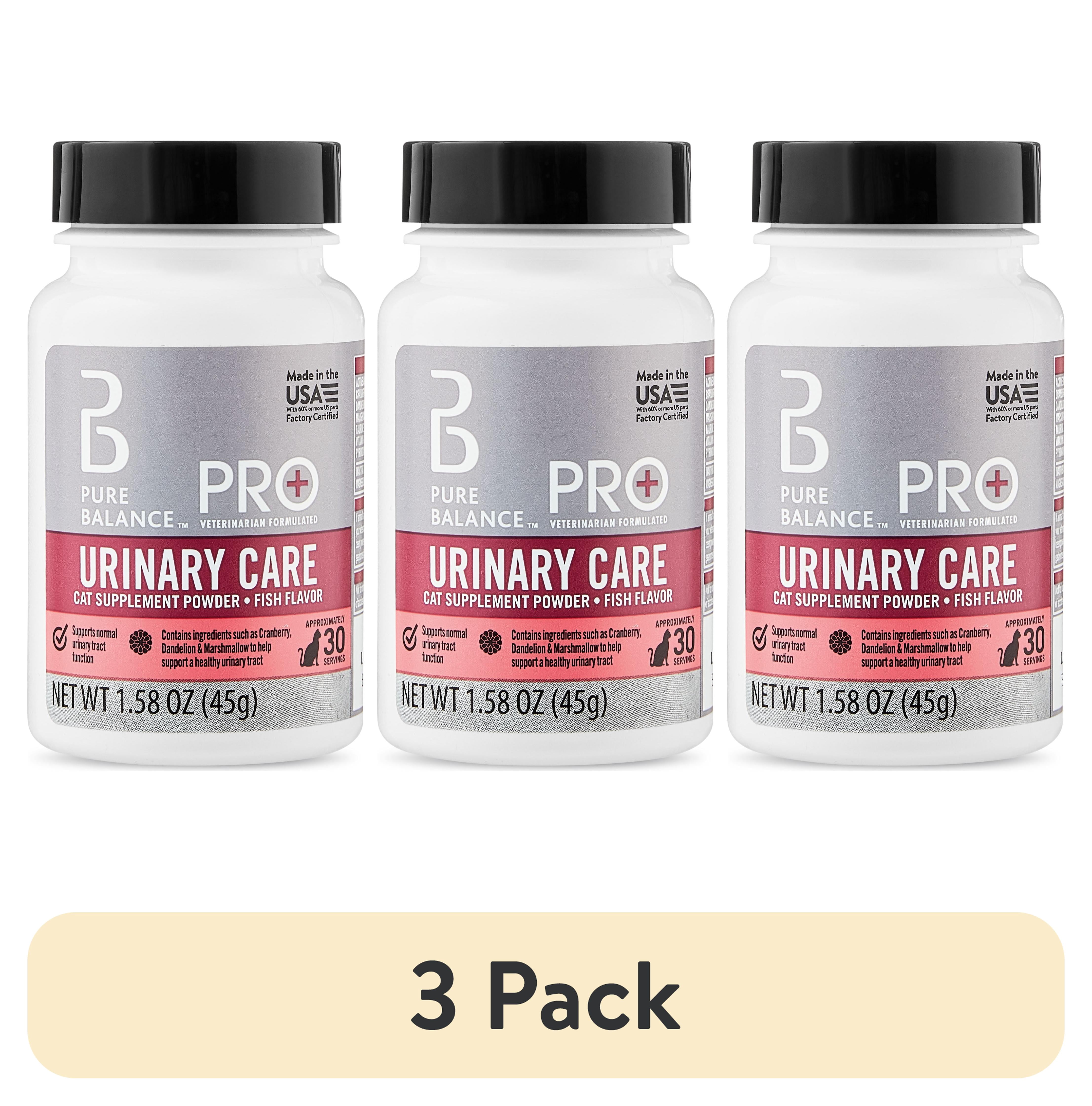 (3 pack) Pure Balance Pro+ Veterinarian Formulated Urinary Care for Cats, Fish Flavor, 30 Servings