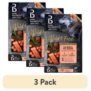 3 pack Pure Balance Wild & Free Grain-Free Salmon & Pea Recipe Dry Dog Food, 24 lbs