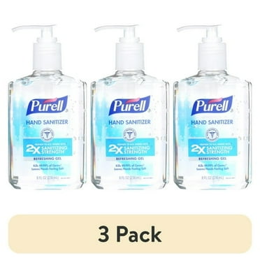 (3 pack) PURELL® Advanced Hand Sanitizer Refreshing Gel, 8 oz Pump Bottle (Adult)