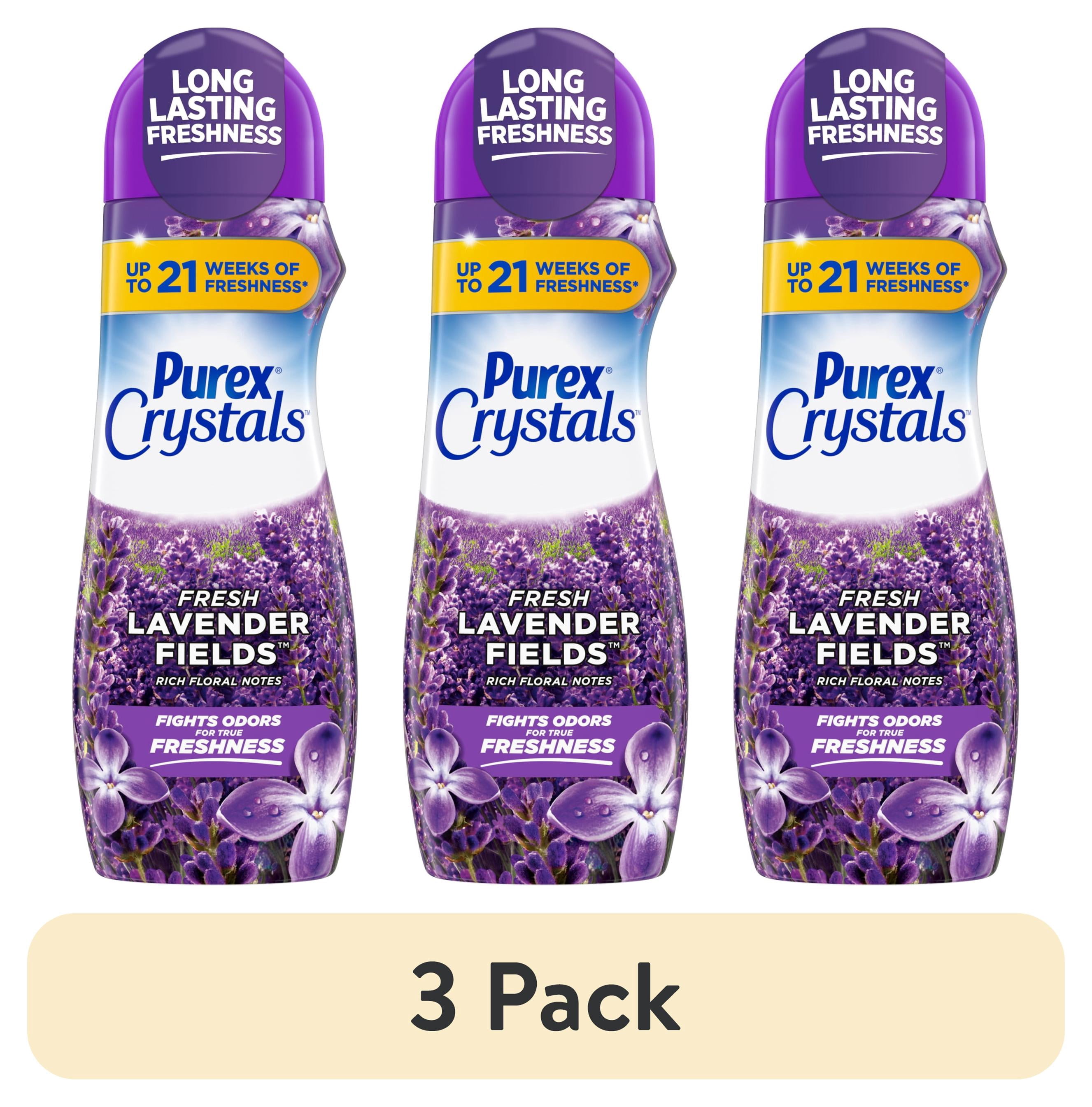 (3 pack) Purex Crystals Scent Booster, Fresh Lavender Fields, 21oz