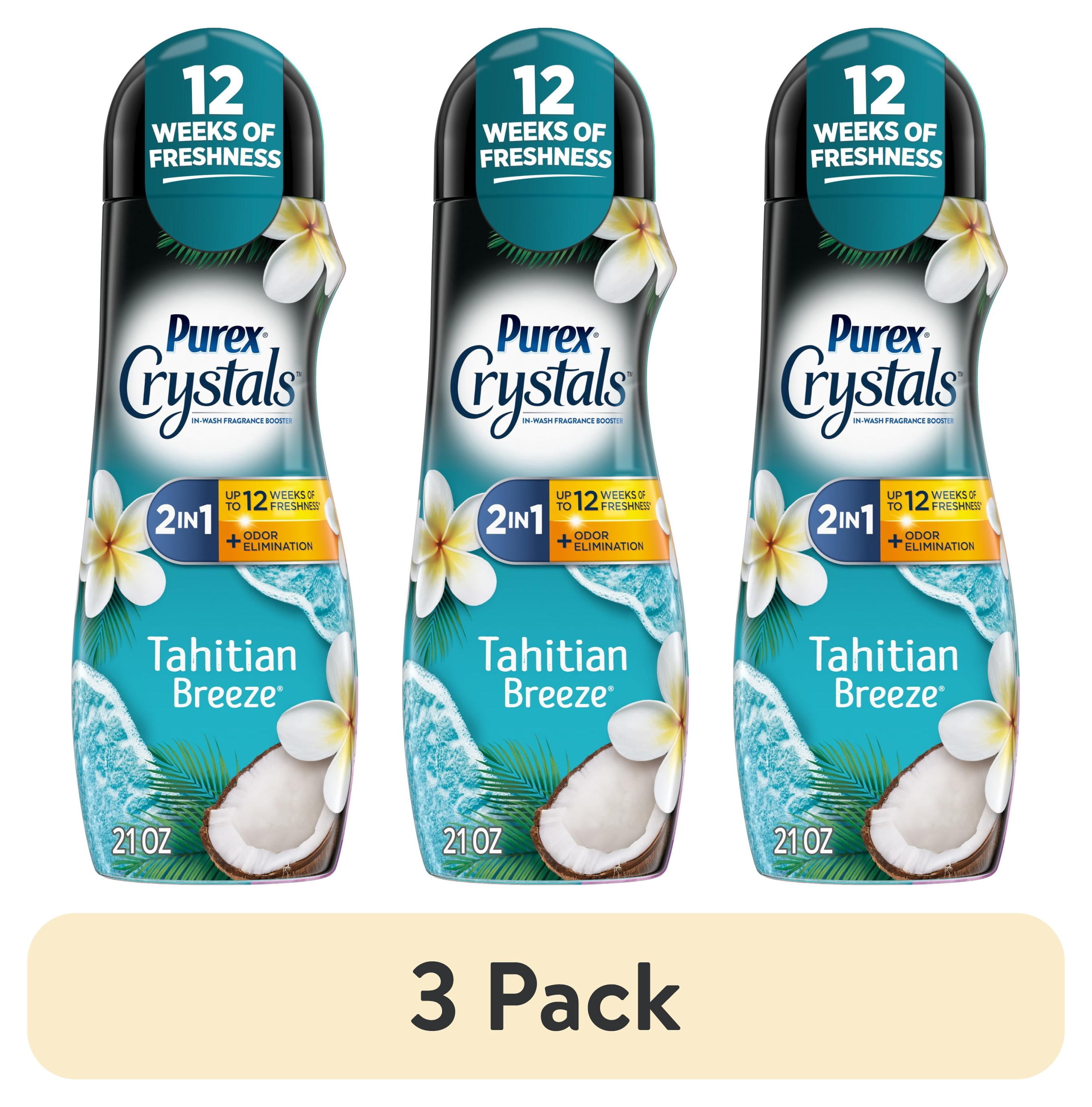 3 pack) Purex Crystals Scent Booster, Fresh Island Breeze, 21oz