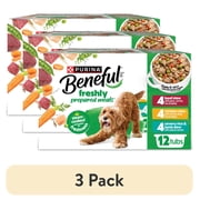 3 pack Purina Beneful Dog Food Freshly Prepared Meals Variety Pack Wet Dog Food with Gravy