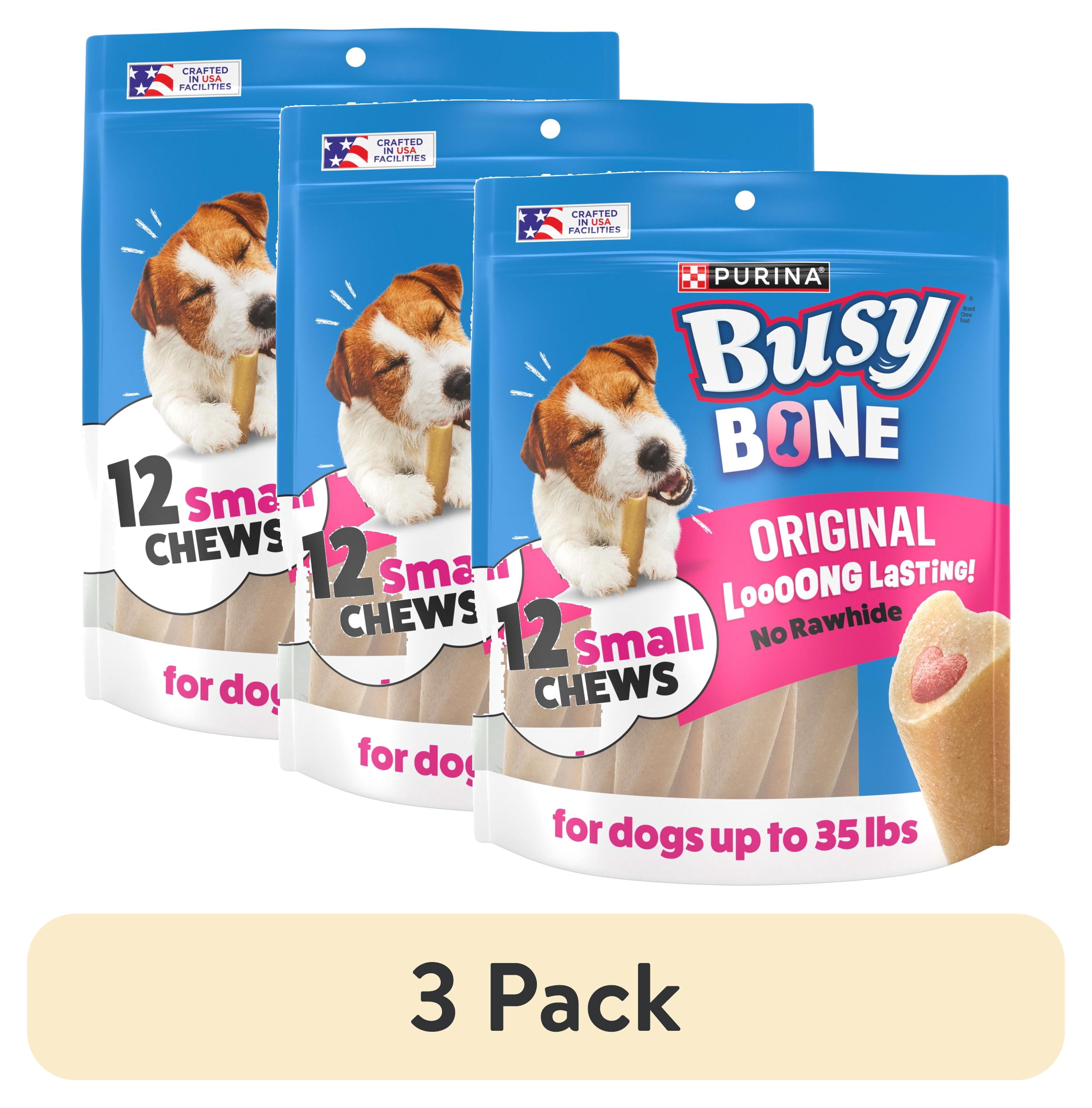 (3 pack) Purina Busy Small Breed Dog Bones, Mini, 12 ct. Pouch