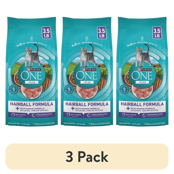 [Multiple Sizes] Purina ONE Hairball, Natural Dry Cat Food, Hairball Formula