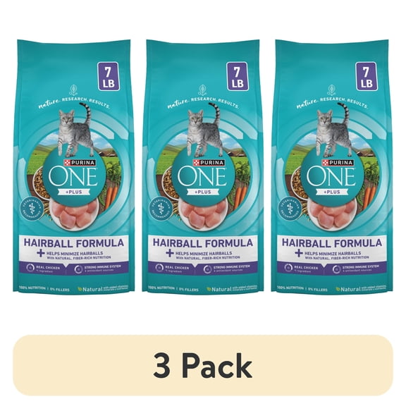 [Multiple Sizes] Purina ONE Hairball, Natural Dry Cat Food, Hairball Formula