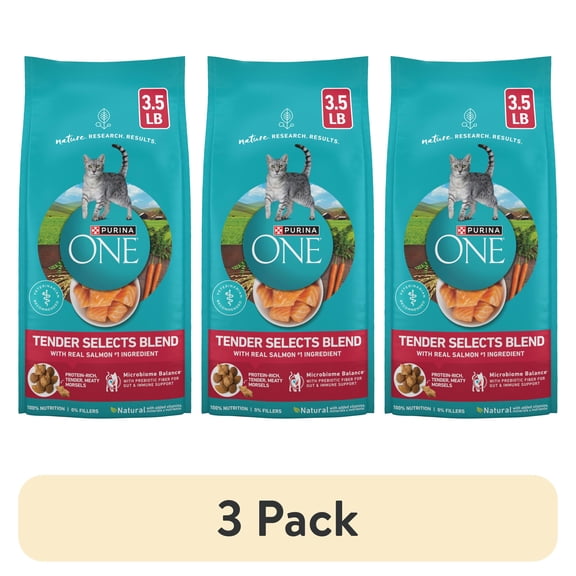 [Multiple Sizes] Purina ONE Natural Dry Cat Food, Tender Selects Blend With Real Salmon
