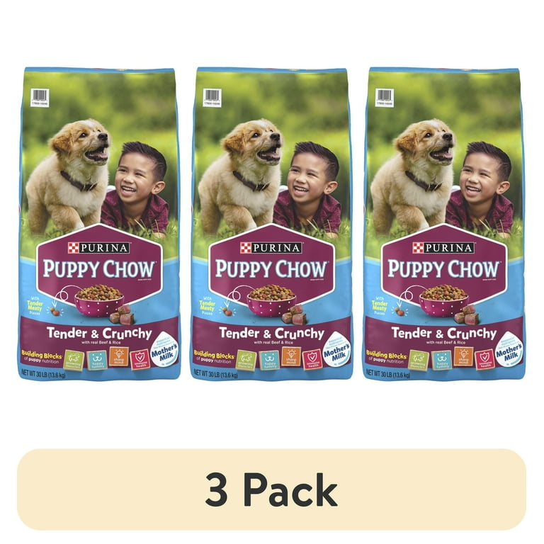 pack) Purina Puppy Chow Dry Dog Food, Tender Crunchy High