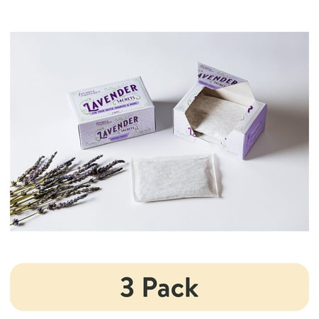 (3 pack) Purple Pastures Lavender Sachets for a Natural Home Fragrance, 1.6 oz, 4 Count