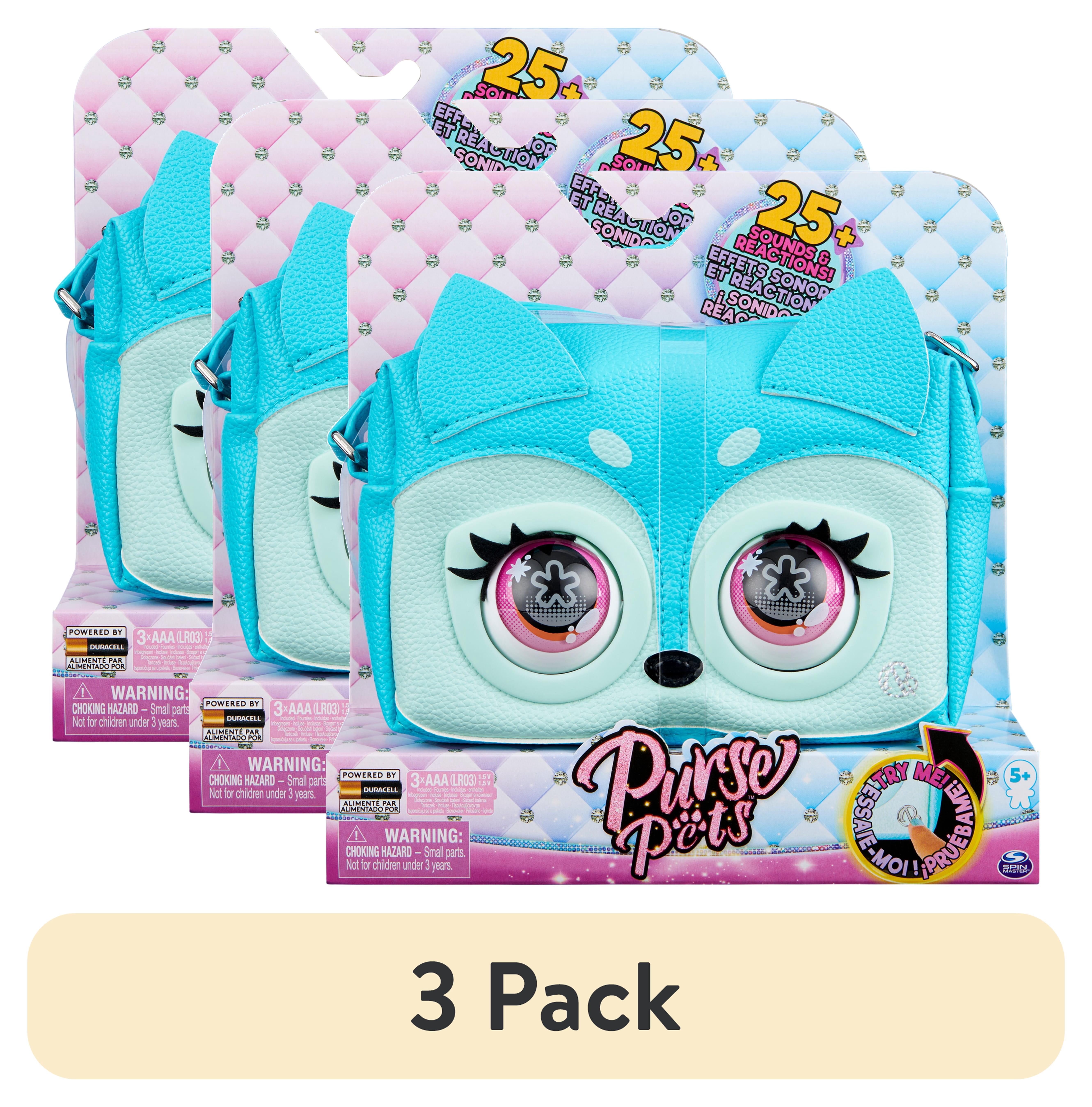 (3 pack) Purse Pets, Interactive Fierce Fox with Over 25 Sounds and Reactions