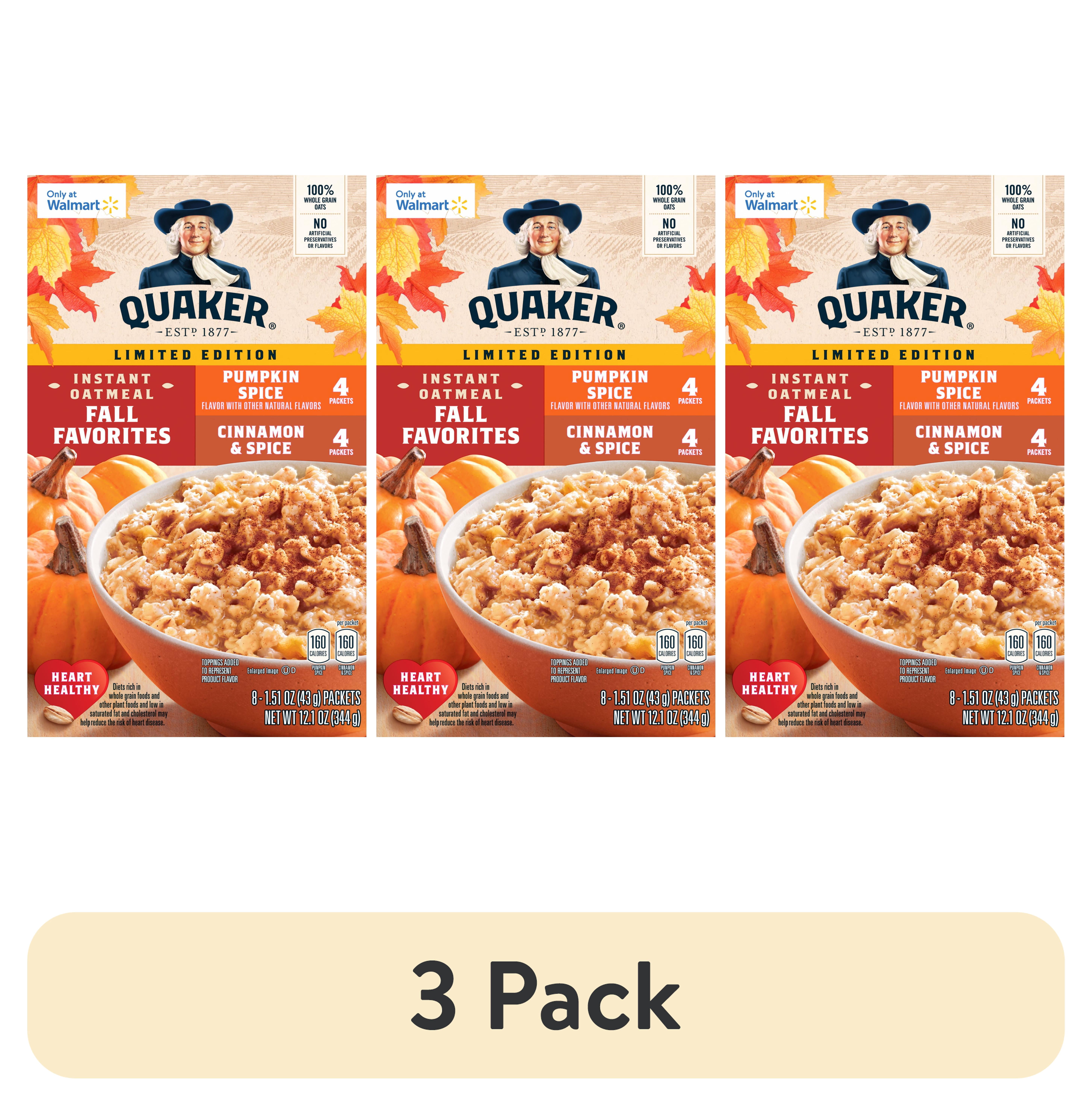 (3 pack) Quaker Instant Oatmeal Variety Pack, 1.51 oz 8 Count