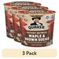 thumbnail image 1 of (3 pack) Quaker Maple & Brown Sugar Flavored Instant Oatmeal, 1.69 oz Cup, 1 Count, 1 of 8