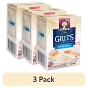 (3 pack) Quaker Quick-5 Minute Grits Enriched White Hominy Corn, 36.8 oz Paper Box