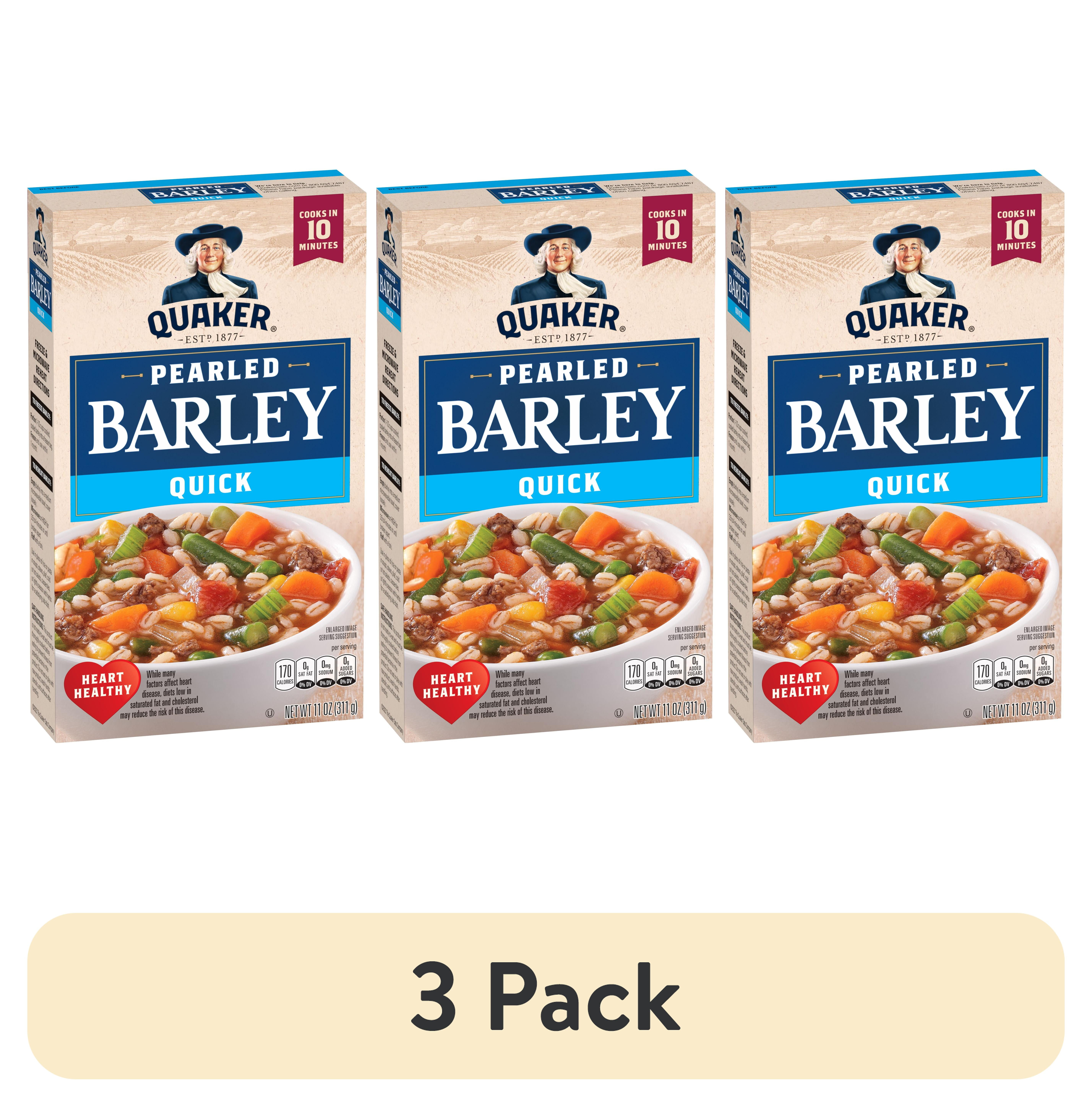 (3 pack) Quaker Quick Pearled Barley, 11 oz, Single Pack, Low Fat, Sodium Free