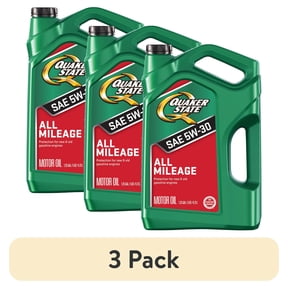 (3 pack) Quaker State All Mileage 5W-30 Motor Oil, 5 Quart