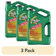 3 pack Quaker State Full Synthetic High Mileage 10W-30 Motor Oil, 5 Quart