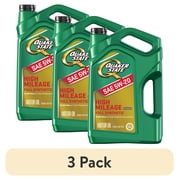 3 pack Quaker State Full Synthetic High Mileage 5W-20 Motor Oil, 5 Quart