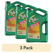 3 pack Quaker State Full Synthetic High Mileage 5W-30 Motor Oil, 5 Quart
