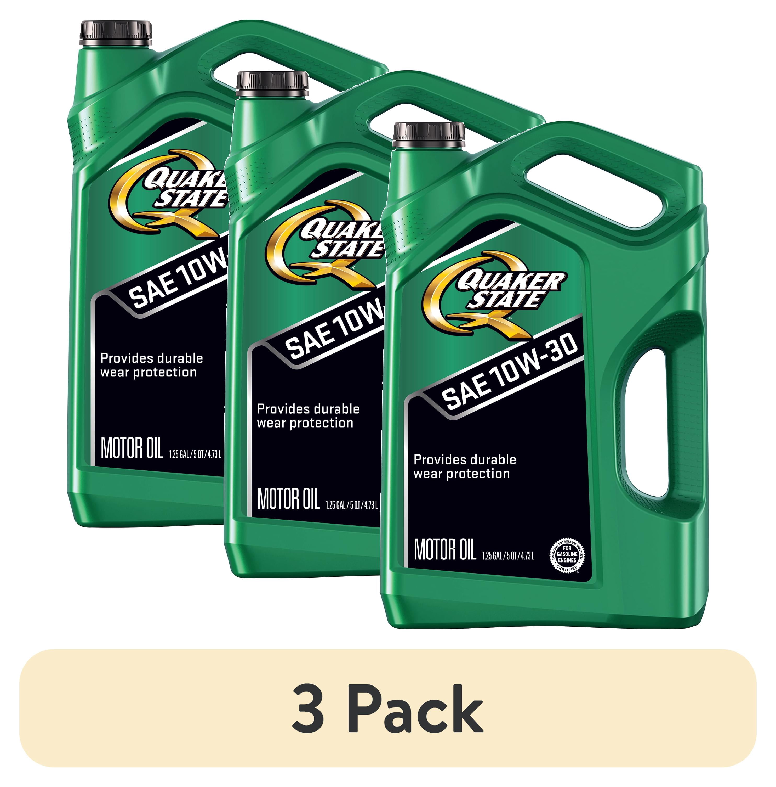 (3 pack) Quaker State Motor Oil, 10W-30, 5 Quart