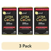 (3 pack) Qunol Ultra CoQ10 Softgel, 200mg, Heart Health Dietary Supplement, 30 Count